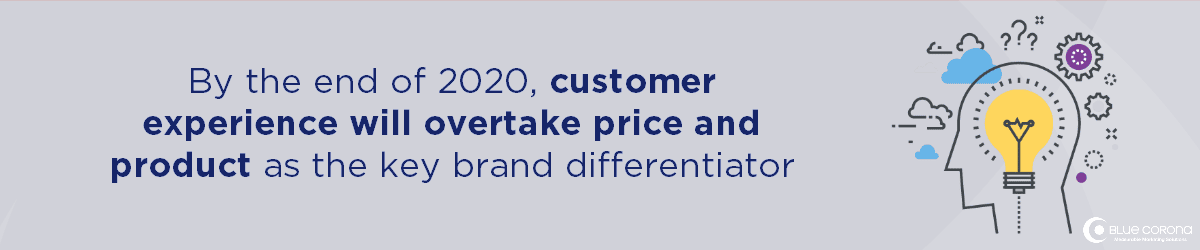 one digital marketing strategy example for 2020 is to focus on the customer experience - statistic